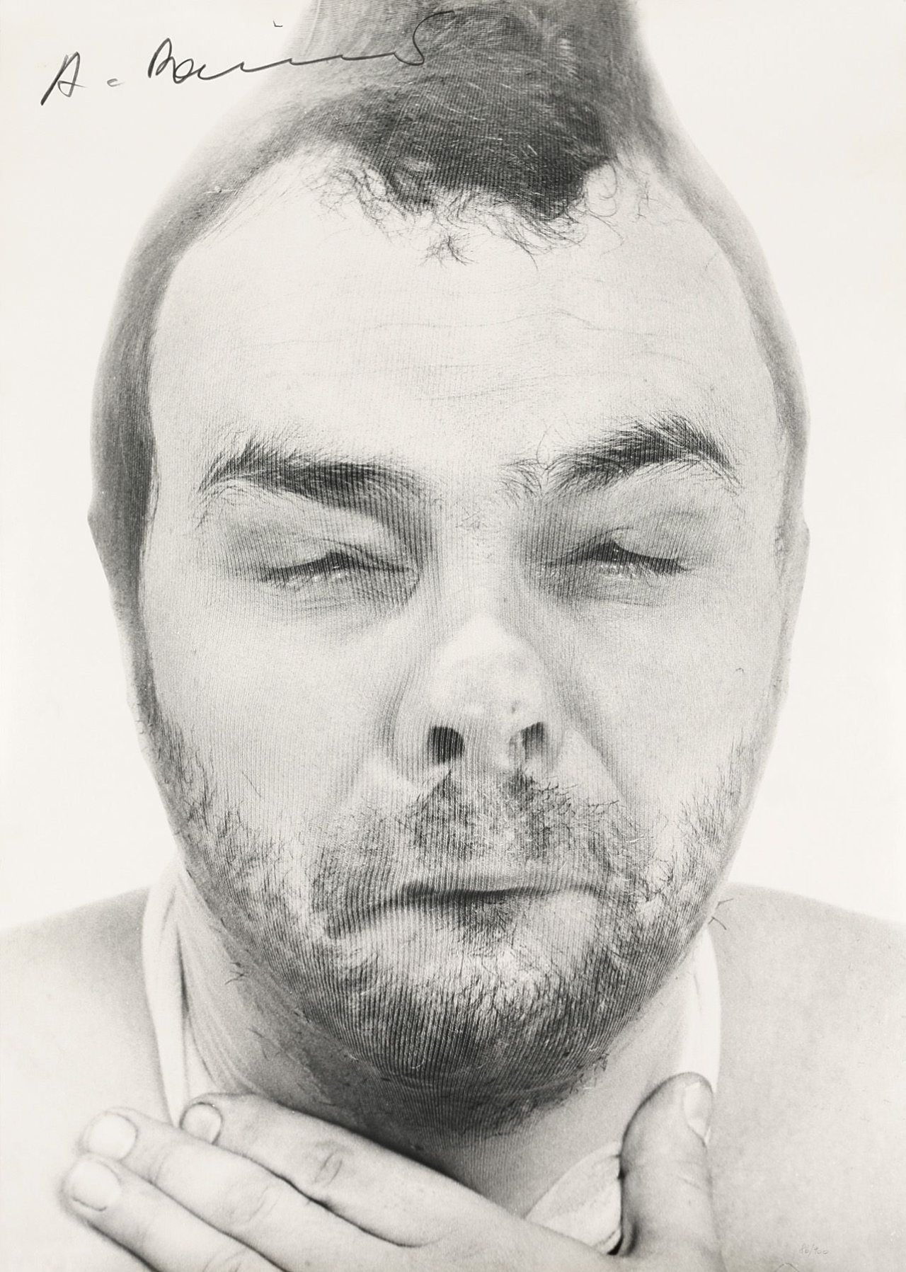 Auf diesem Bild ist das folgende Kunstwerk zu sehen: Arnulf Rainer. Selbstportrait. 1996.