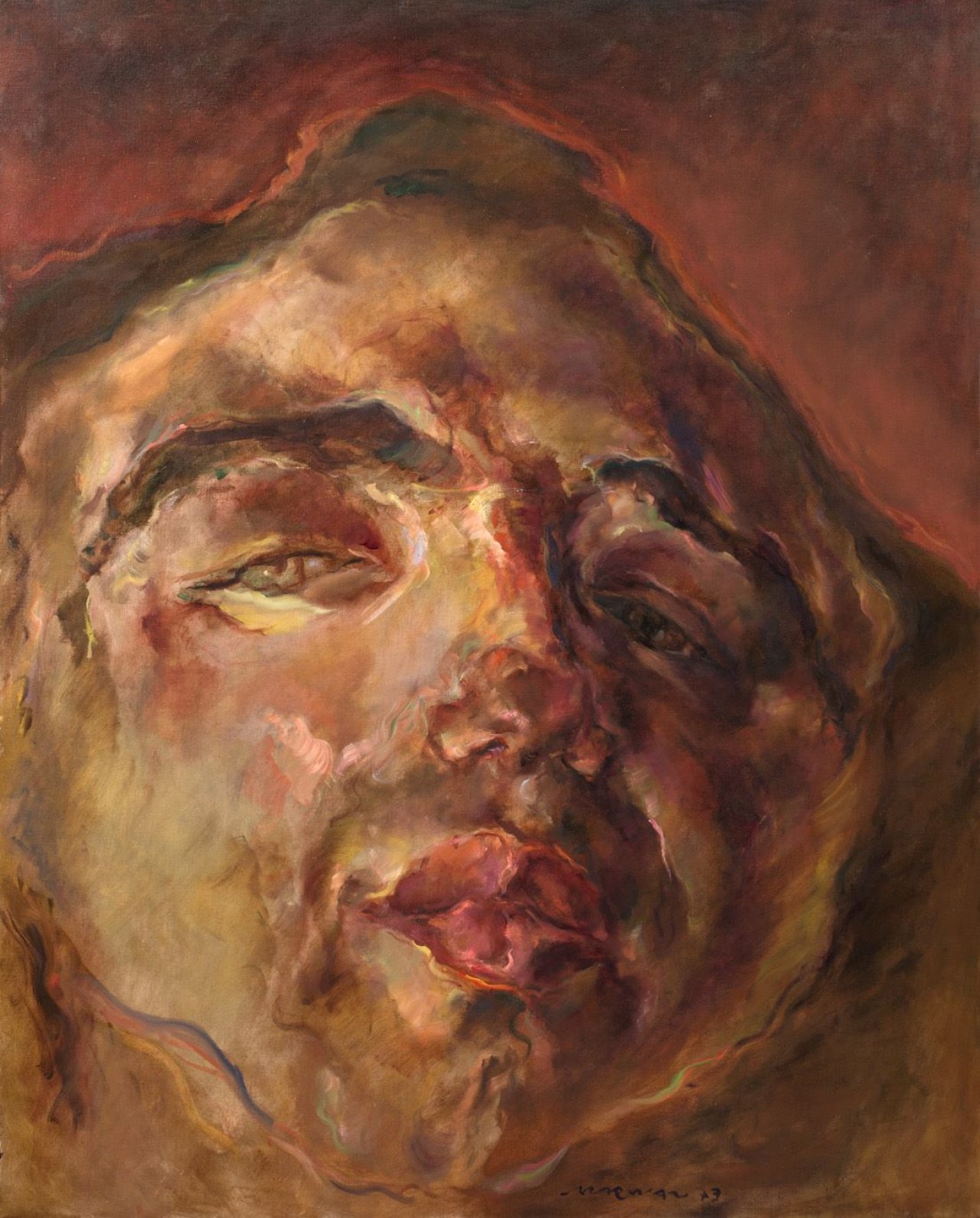 Auf diesem Bild ist das folgende Kunstwerk zu sehen:  Marwan. Kopf. 1973.