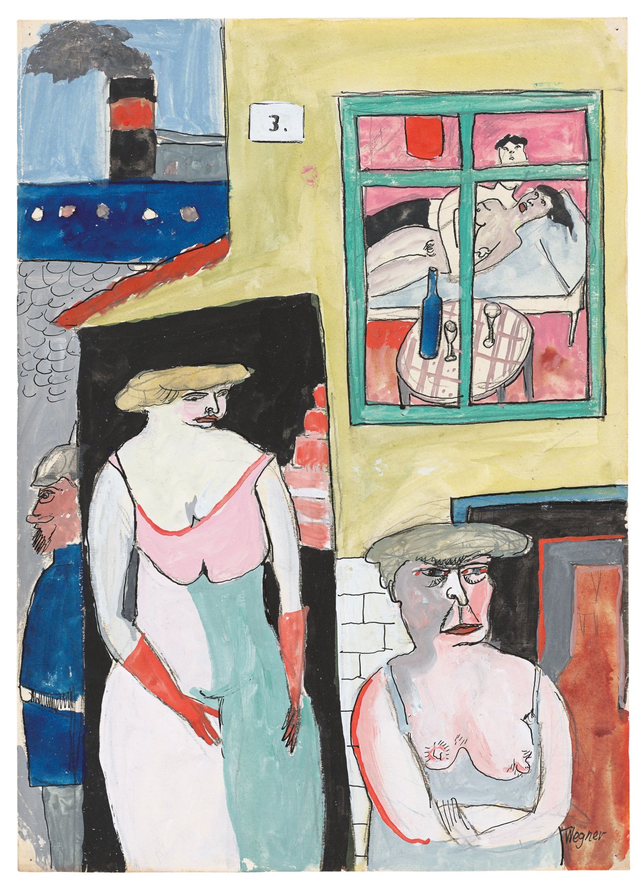 Auf diesem Bild ist das folgende Kunstwerk zu sehen: Erich Wegner. „Strandstraße 3“. 1922.