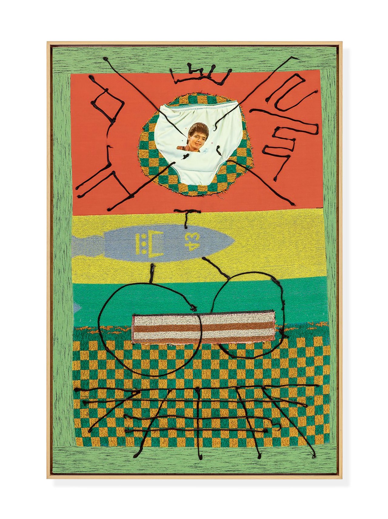 Auf diesem Bild ist das folgende Kunstwerk zu sehen: Martin Kippenberger. „Young Beach believe Us. Young Beachbelievers“. 1986.