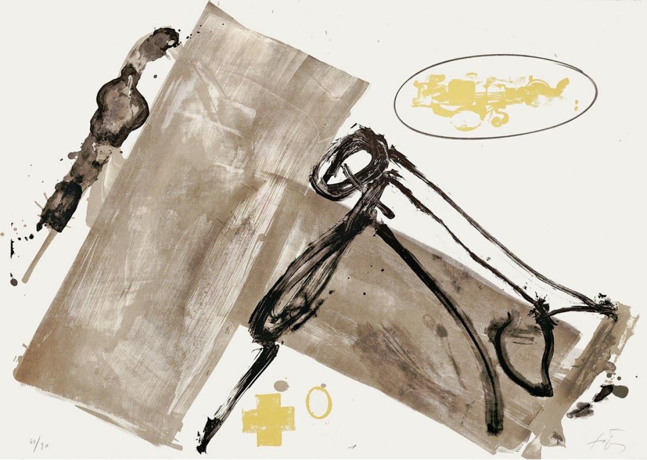This picture shows the following artwork: Antoni Tàpies. „Suite 63 x 90“. 1980.