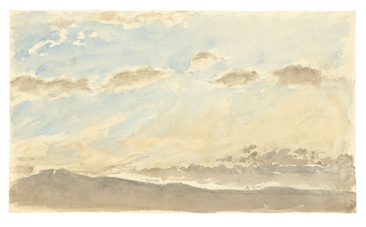Auf diesem Bild ist das folgende Kunstwerk zu sehen:  Deutsch, um 1860. Wolkenstudie. 1860.