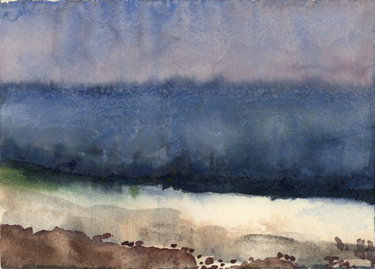 Auf diesem Bild ist das folgende Kunstwerk zu sehen: Klaus Fußmann. Ostsee. 1987.