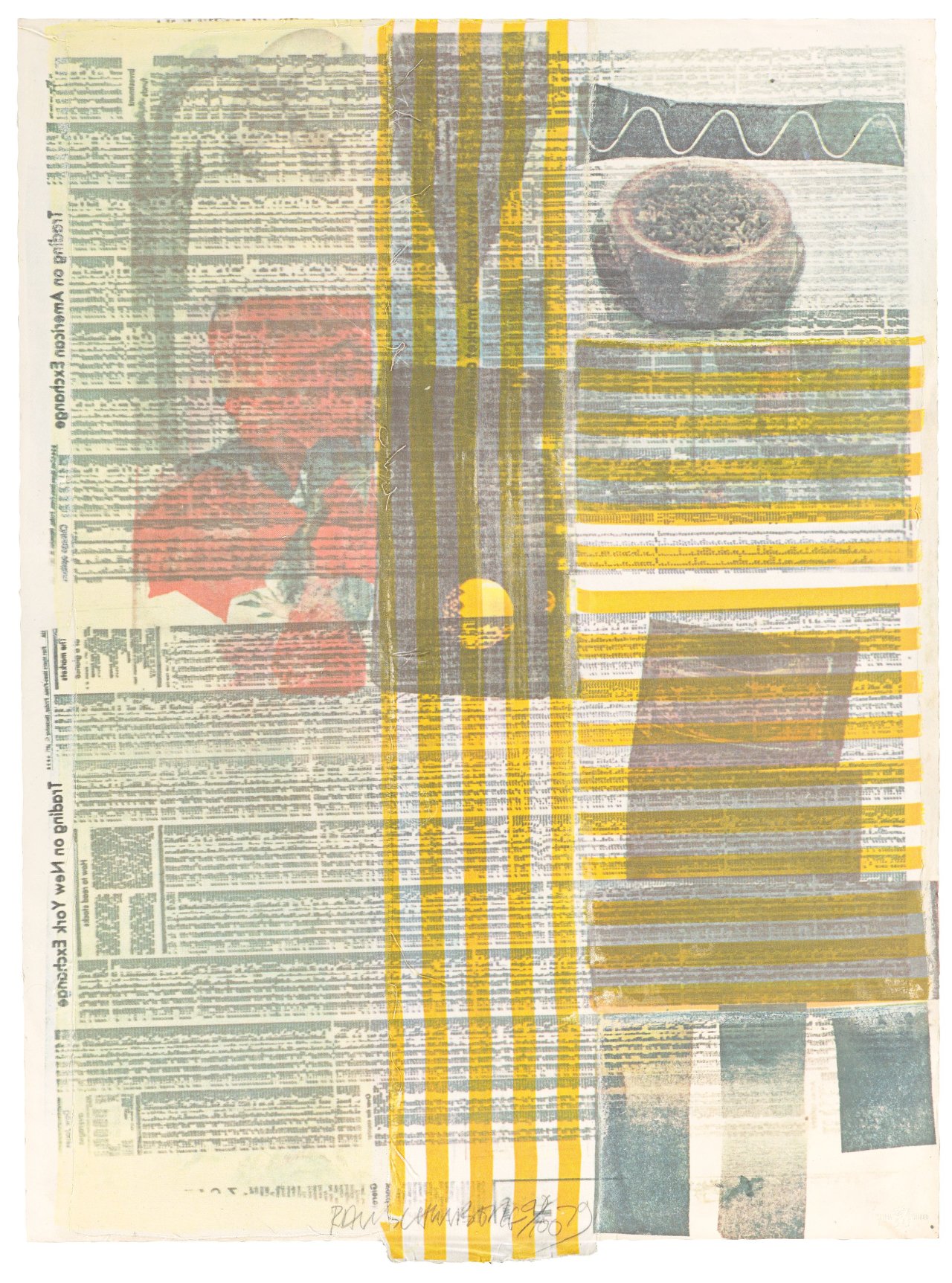 This picture shows the following artwork: Robert Rauschenberg. ”One more and we will be more than halfway there”. 1979.