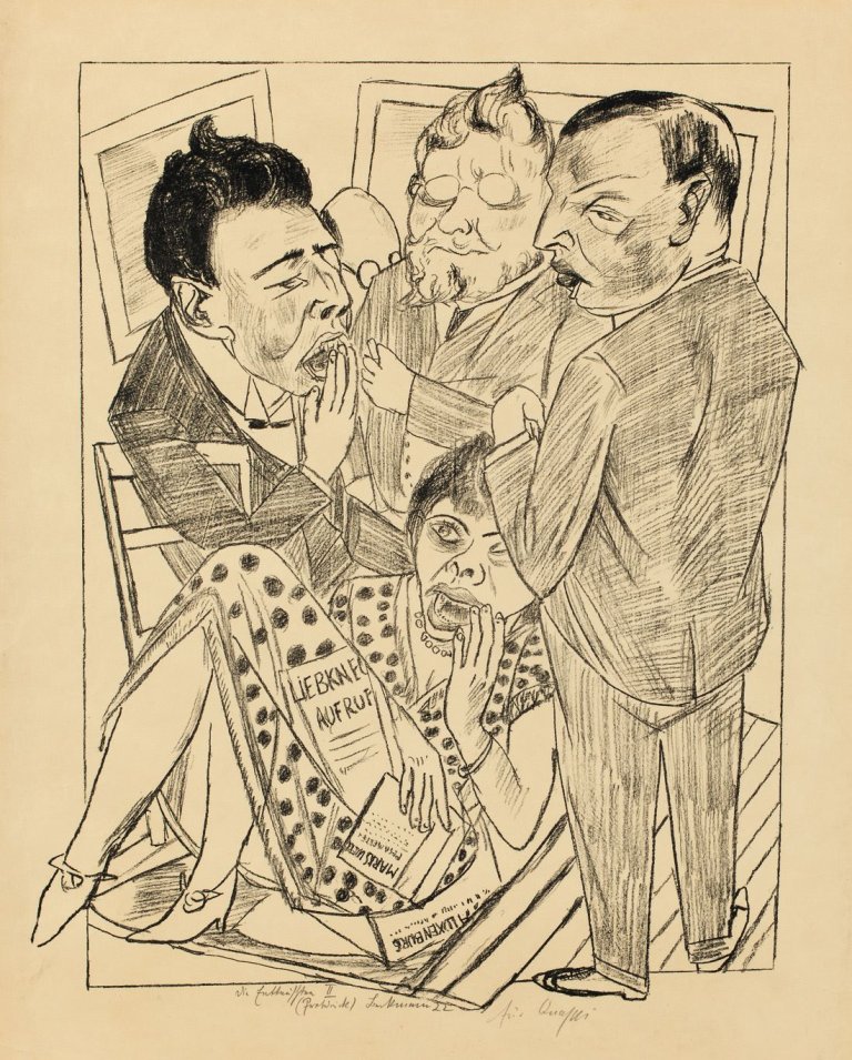 Auf diesem Bild ist das folgende Kunstwerk zu sehen: Max Beckmann. „Die Enttäuschten II“. 1922.
