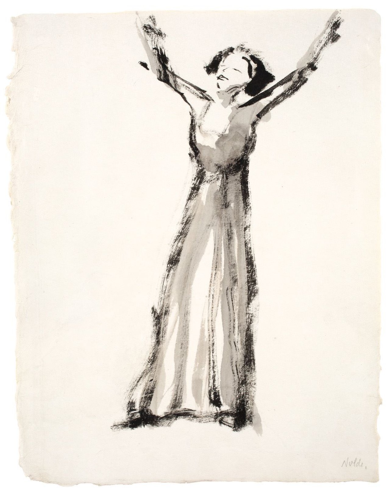 This picture shows the following artwork: Emil Nolde. Sängerin. Circa 1910/11.