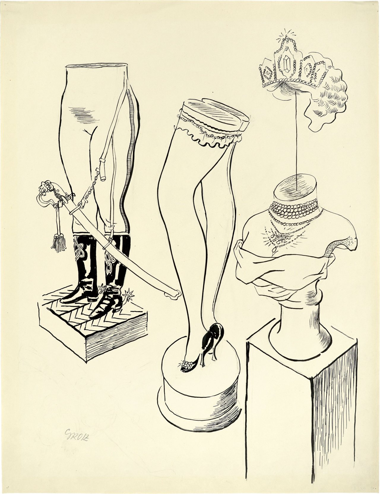 This picture shows the following artwork: George Grosz. ”Sex Appeal”. 1927.