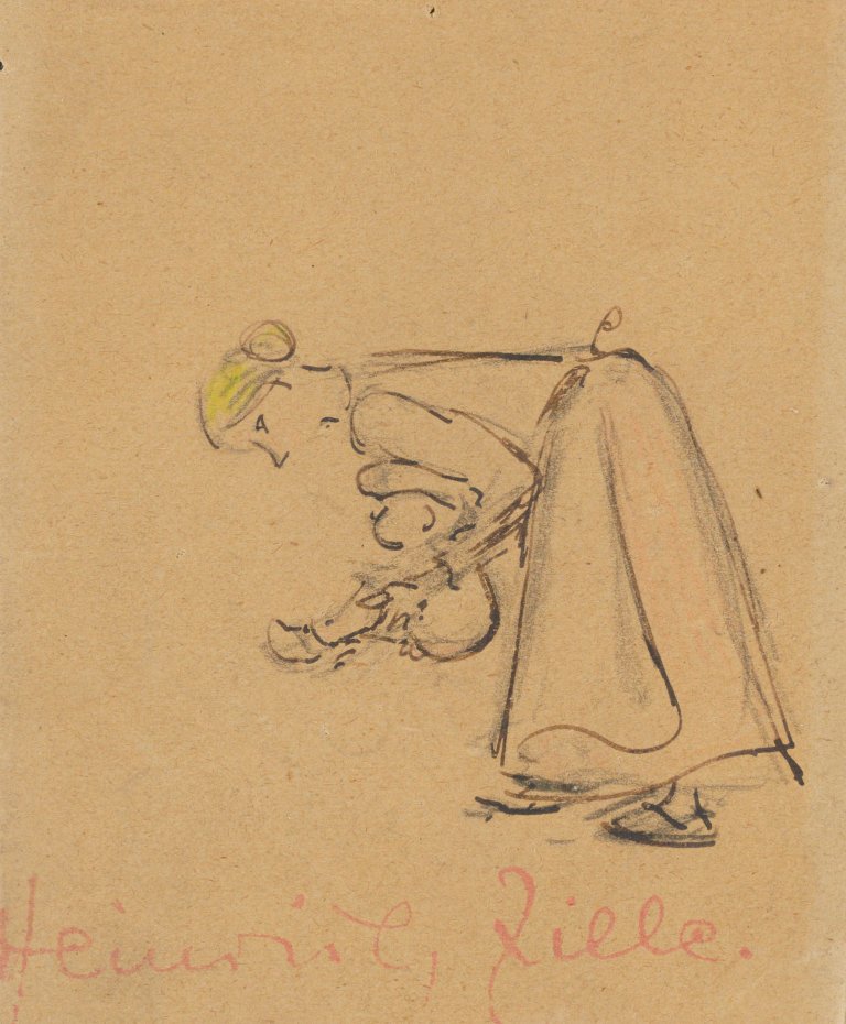 Auf diesem Bild ist das folgende Kunstwerk zu sehen: Heinrich Zille. Mutter mit Kind .