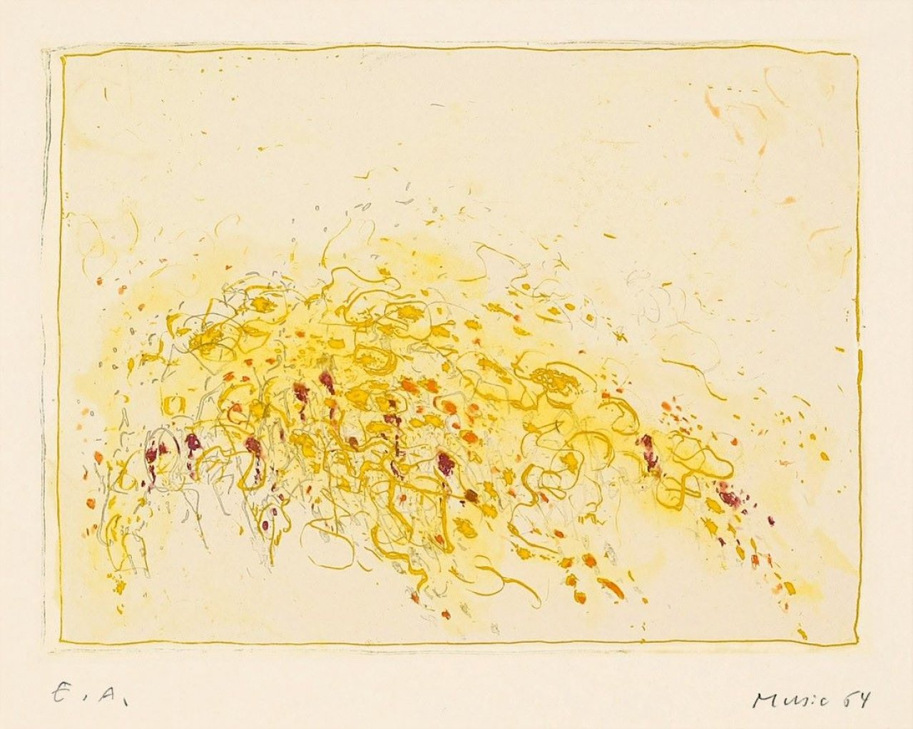 Auf diesem Bild ist das folgende Kunstwerk zu sehen: Zoran (Antonio) Music. „Point de Repère“. 1964.