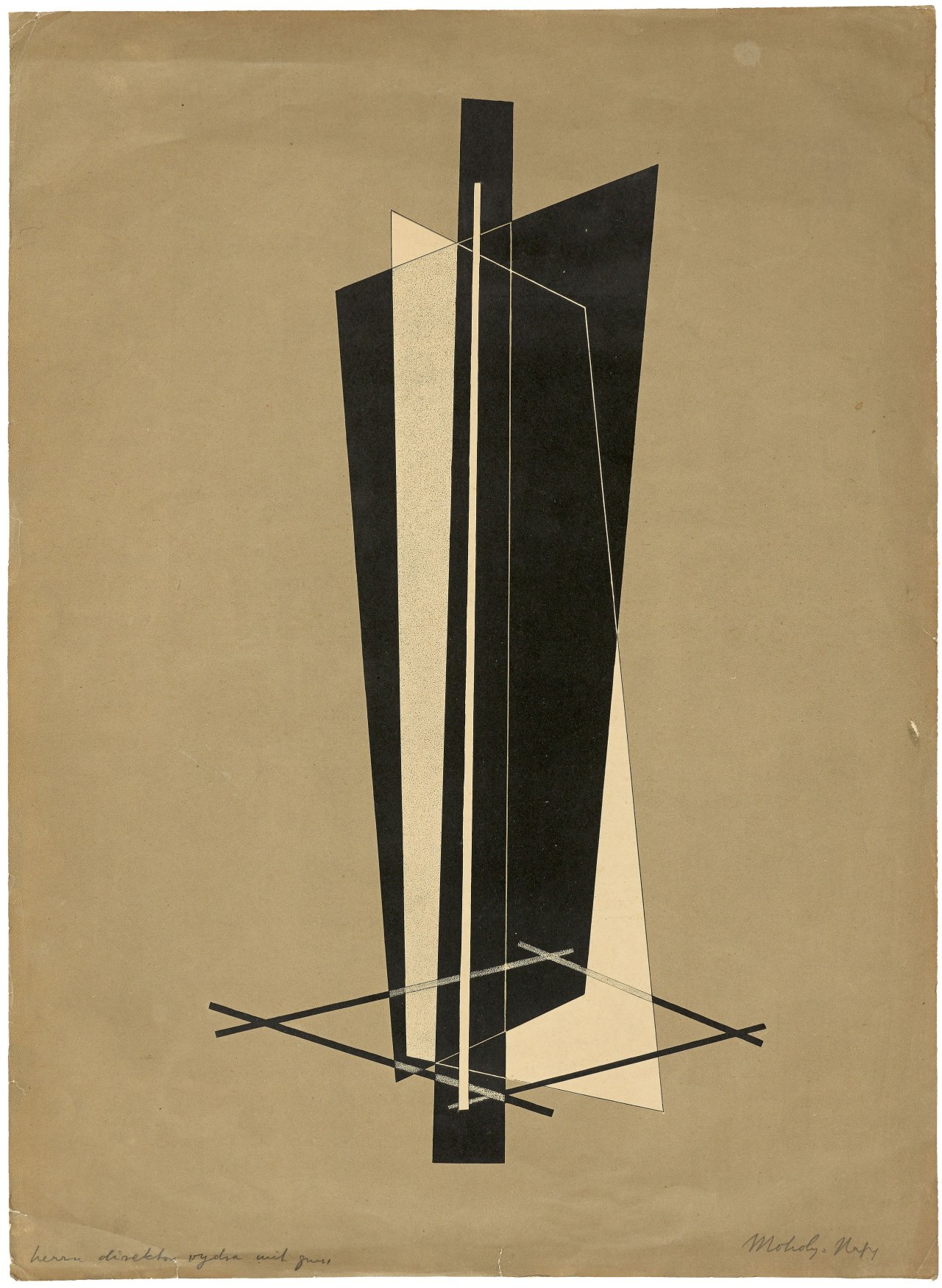 Auf diesem Bild ist das folgende Kunstwerk zu sehen: László Moholy-Nagy. „Konstruktion VI“. 1923.