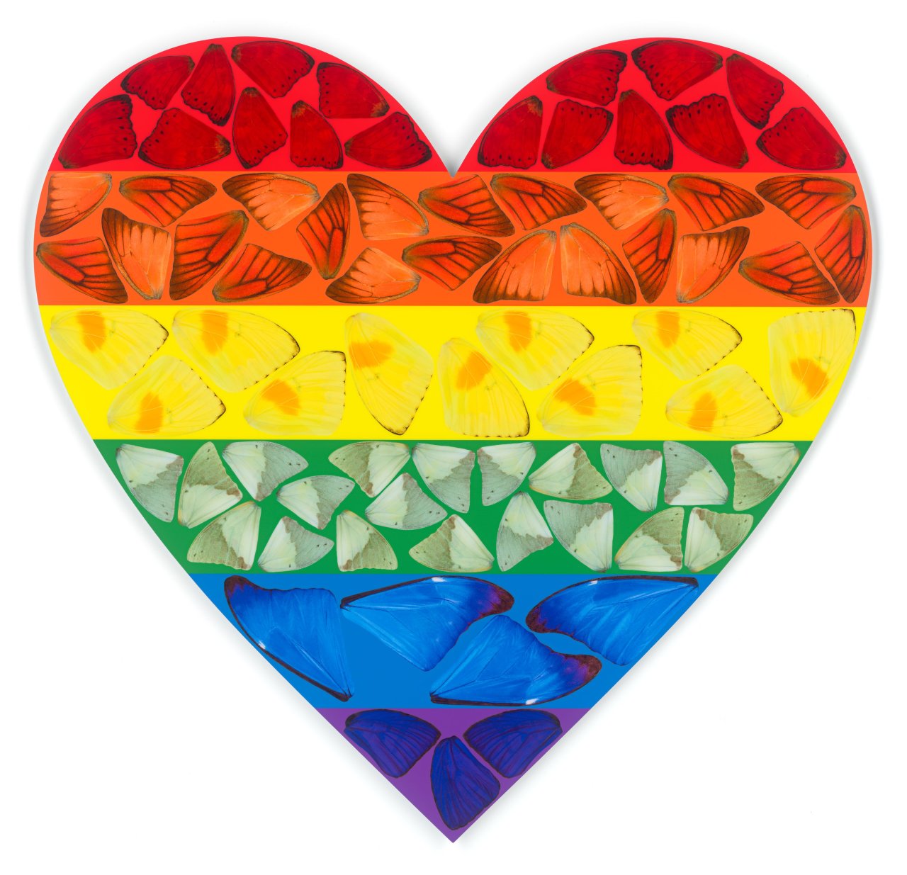 Auf diesem Bild ist das folgende Kunstwerk zu sehen: Damien Hirst. „Butterfly Heart“. 2020.