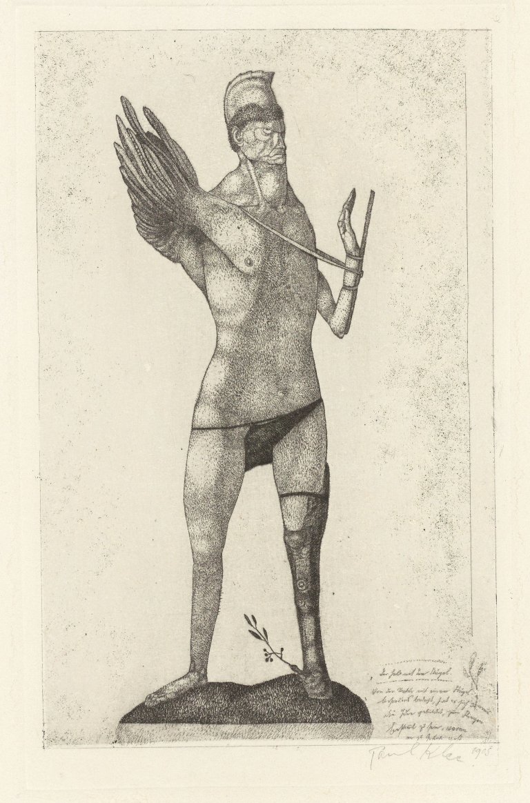 This picture shows the following artwork: Paul Klee. „Der Held mit dem Flügel“. 1905.
