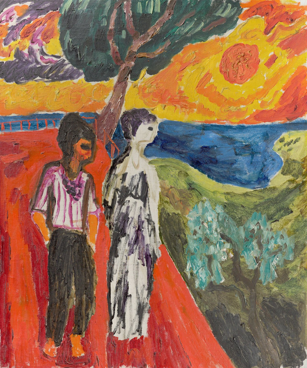 Auf diesem Bild ist das folgende Kunstwerk zu sehen: Werner Gilles. Paar am Meer. 1920er-Jahre.