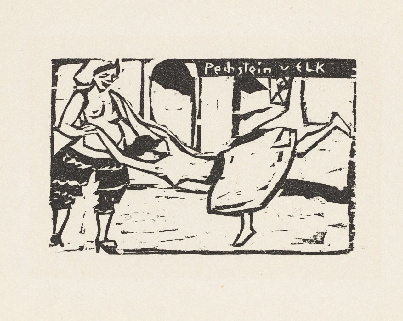 Auf diesem Bild ist das folgende Kunstwerk zu sehen: Ernst Ludwig Kirchner. „Tanz“. 1910/1975.