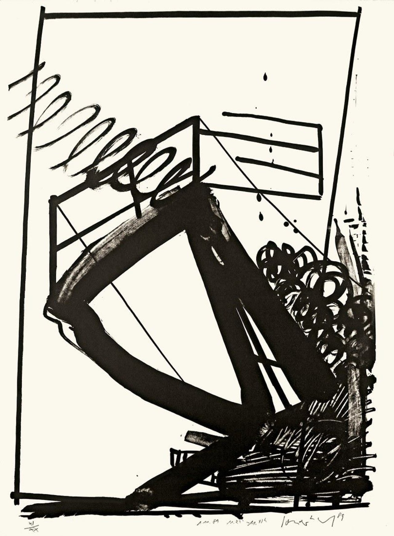 Auf diesem Bild ist das folgende Kunstwerk zu sehen: K.R.H. Sonderborg. Ohne Titel. 1972/1977/1969.