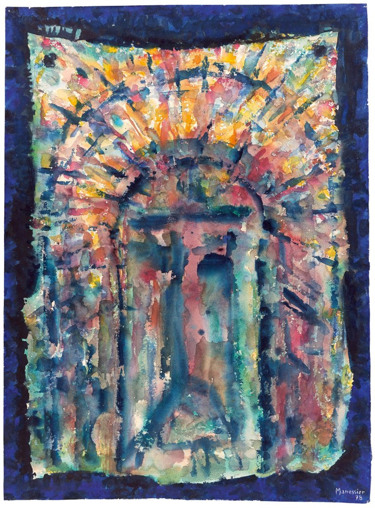 Auf diesem Bild ist das folgende Kunstwerk zu sehen: Alfred Manessier. „Sainte face“. 1978.