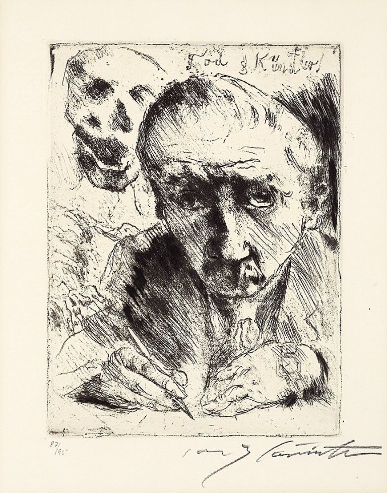 This picture shows the following artwork: Lovis Corinth. „Tod und Künstler“. 1921.