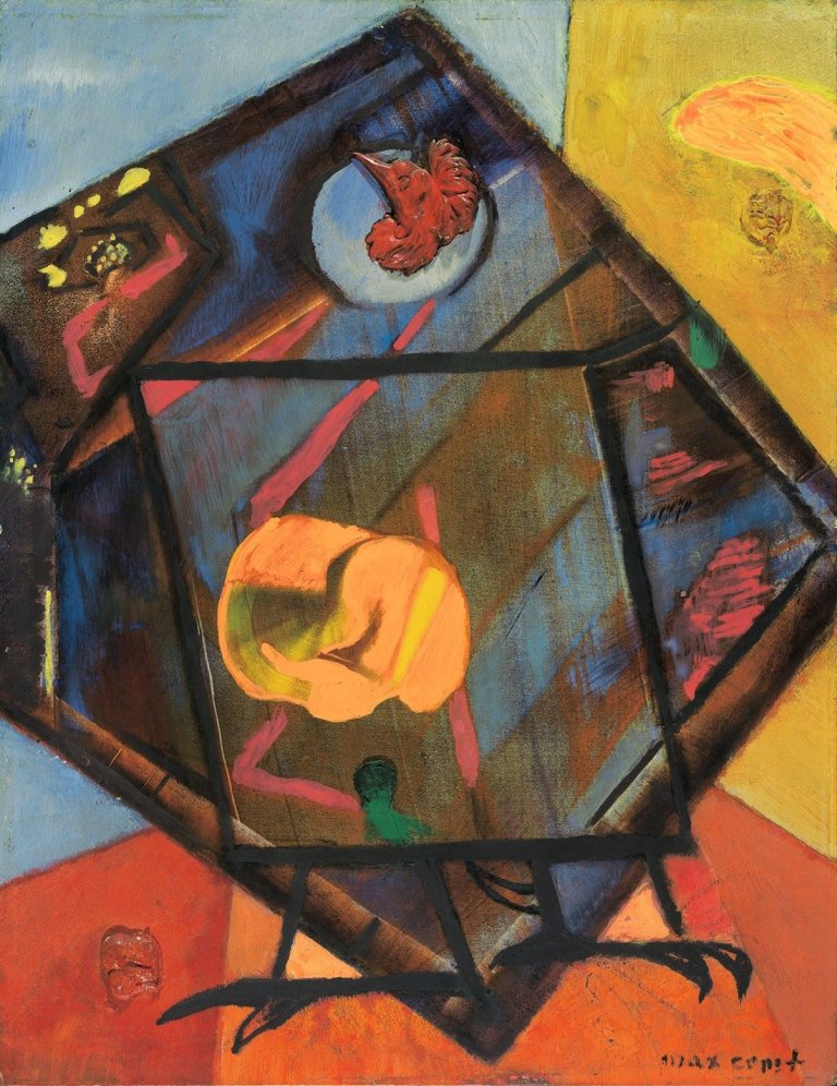 Auf diesem Bild ist das folgende Kunstwerk zu sehen: Max Ernst. „Je vous parle en père de famille“. 1963.
