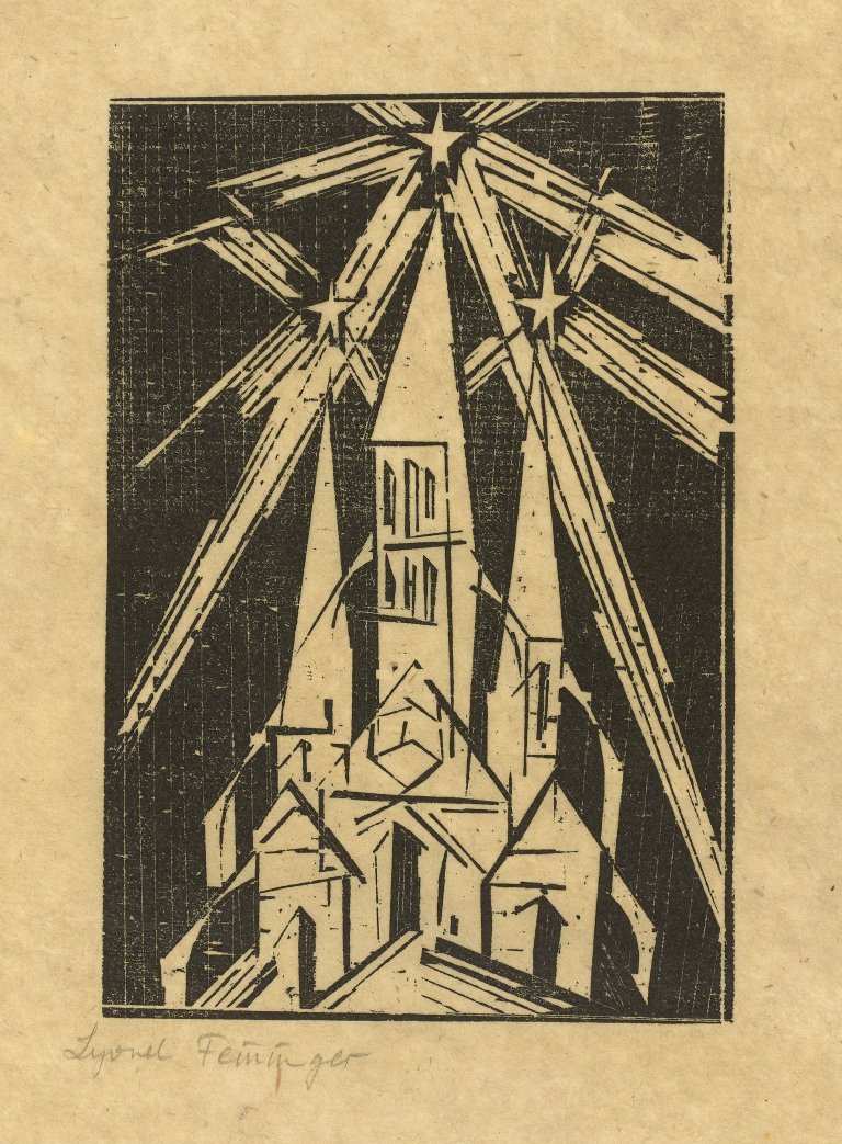 Auf diesem Bild ist das folgende Kunstwerk zu sehen: Lyonel Feininger. „Kathedrale“. 1919.
