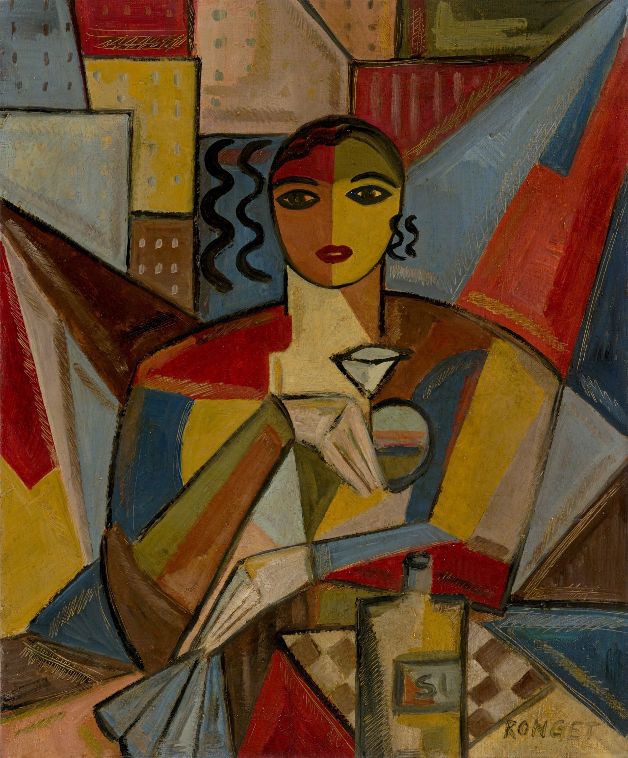 Auf diesem Bild ist das folgende Kunstwerk zu sehen: Elisabeth Ronget. Im Café.