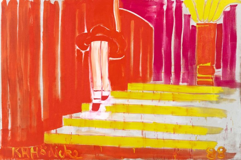 Auf diesem Bild ist das folgende Kunstwerk zu sehen: Karl Horst Hödicke. „Scala (departure) Big Hotel“.. 1988.