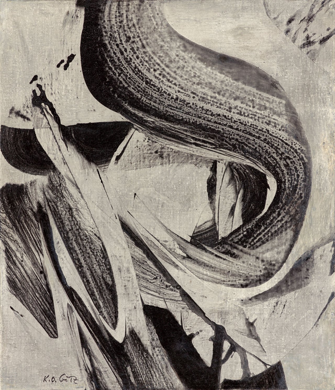 Auf diesem Bild ist das folgende Kunstwerk zu sehen: Karl Otto Götz. „9.X.1956“. 1956.