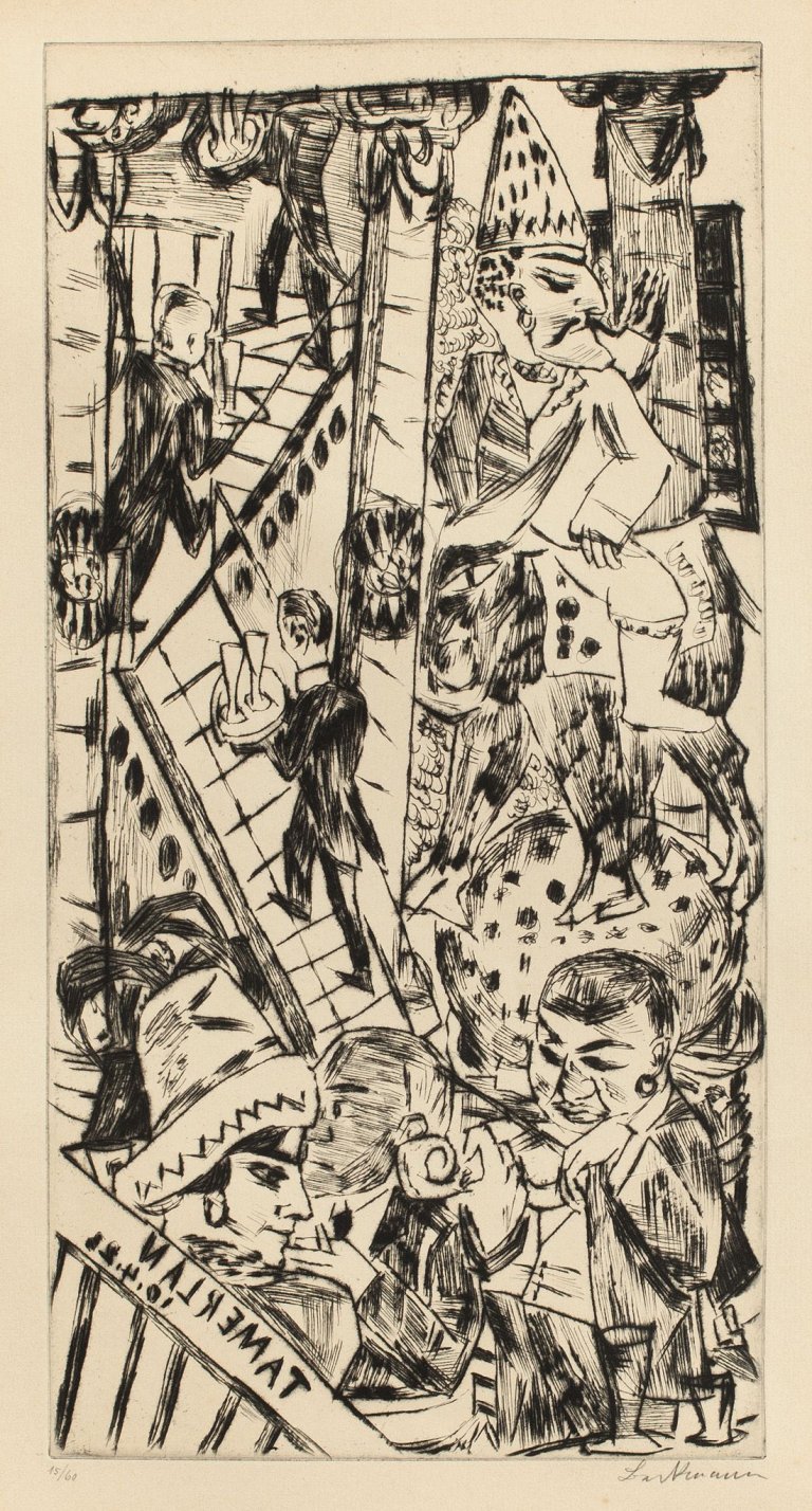 Auf diesem Bild ist das folgende Kunstwerk zu sehen: Max Beckmann. „Tamerlan“. 1923.