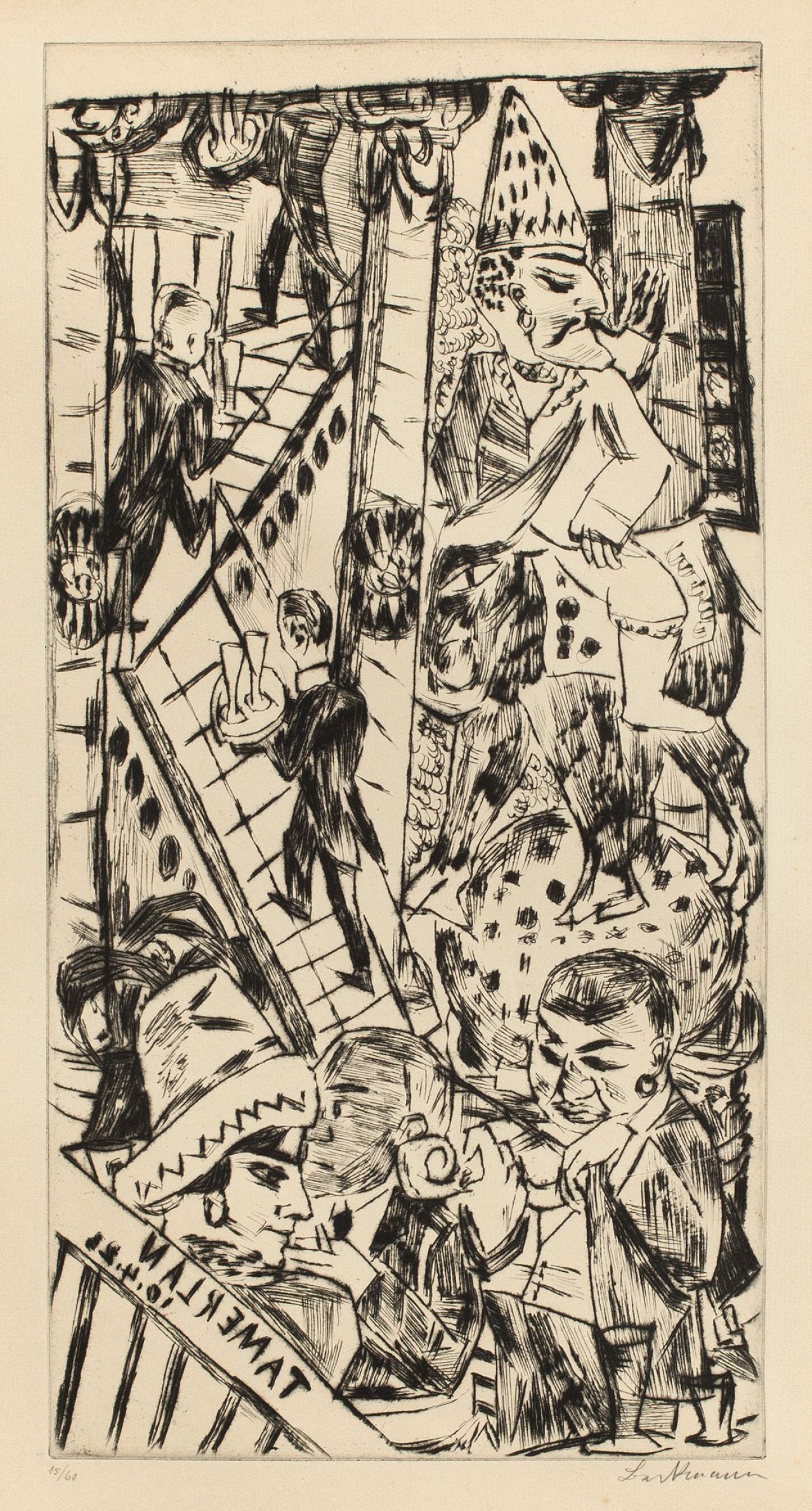 Auf diesem Bild ist das folgende Kunstwerk zu sehen: Max Beckmann. „Tamerlan“. 1923.