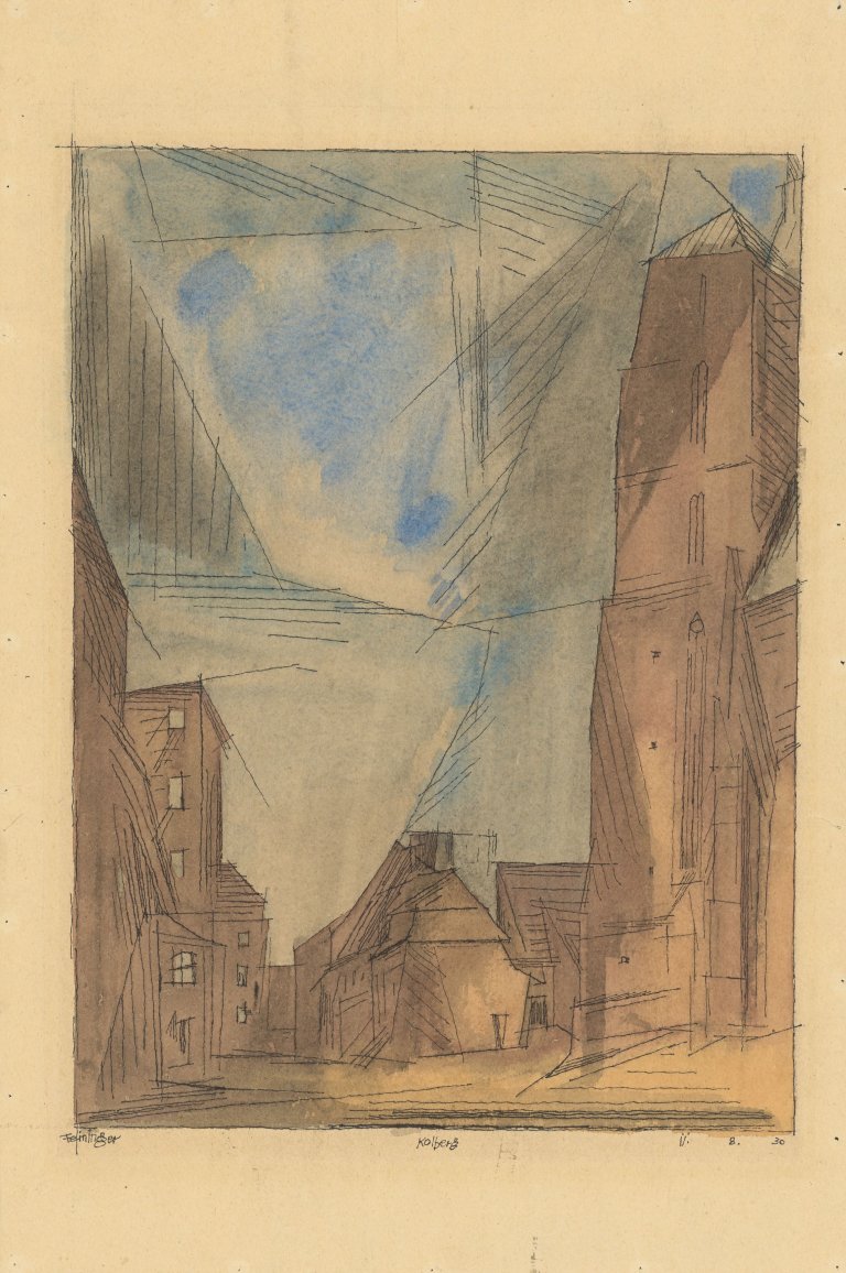 Auf diesem Bild ist das folgende Kunstwerk zu sehen: Lyonel Feininger. „Kolberg“. 1930.