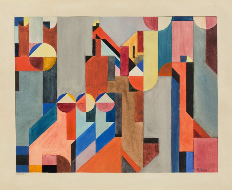 Auf diesem Bild ist das folgende Kunstwerk zu sehen: Walter Dexel. „Hochöfen 1922 I“. 1922.