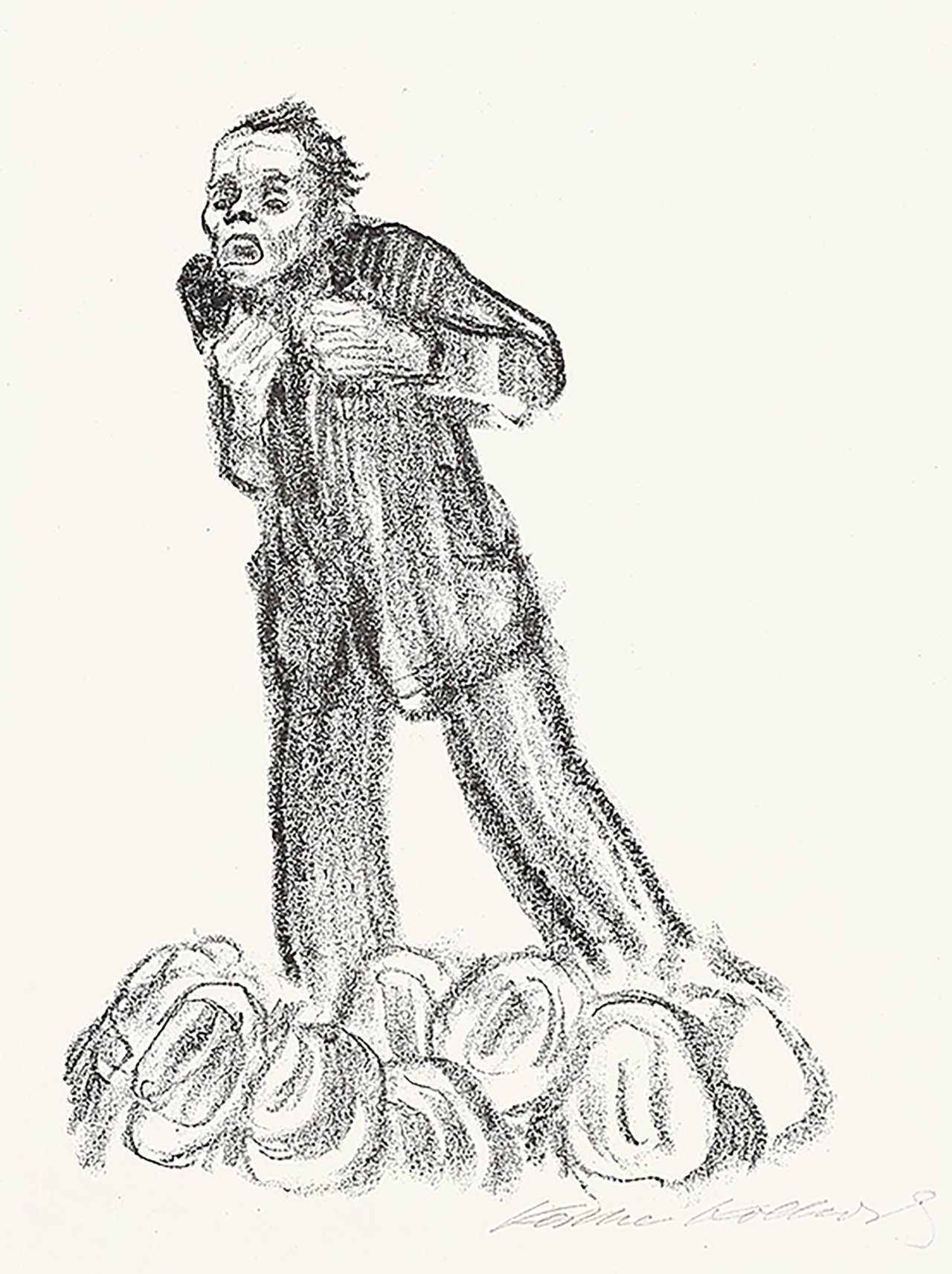 This picture shows the following artwork: Käthe Kollwitz. „Der Agitationsredner“. 1926.