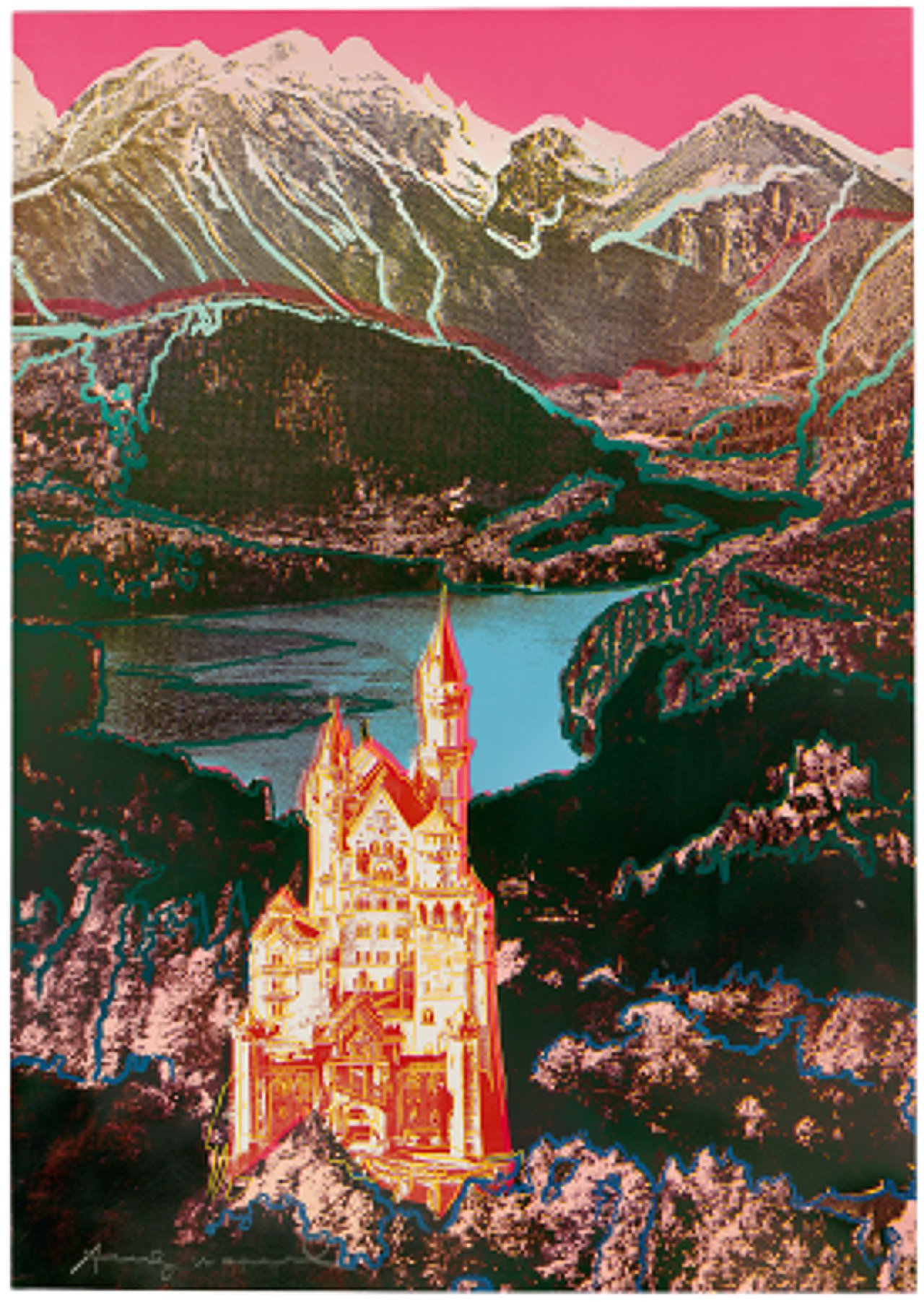 This picture shows the following artwork: Andy Warhol. „Neuschwanstein“. 1987.