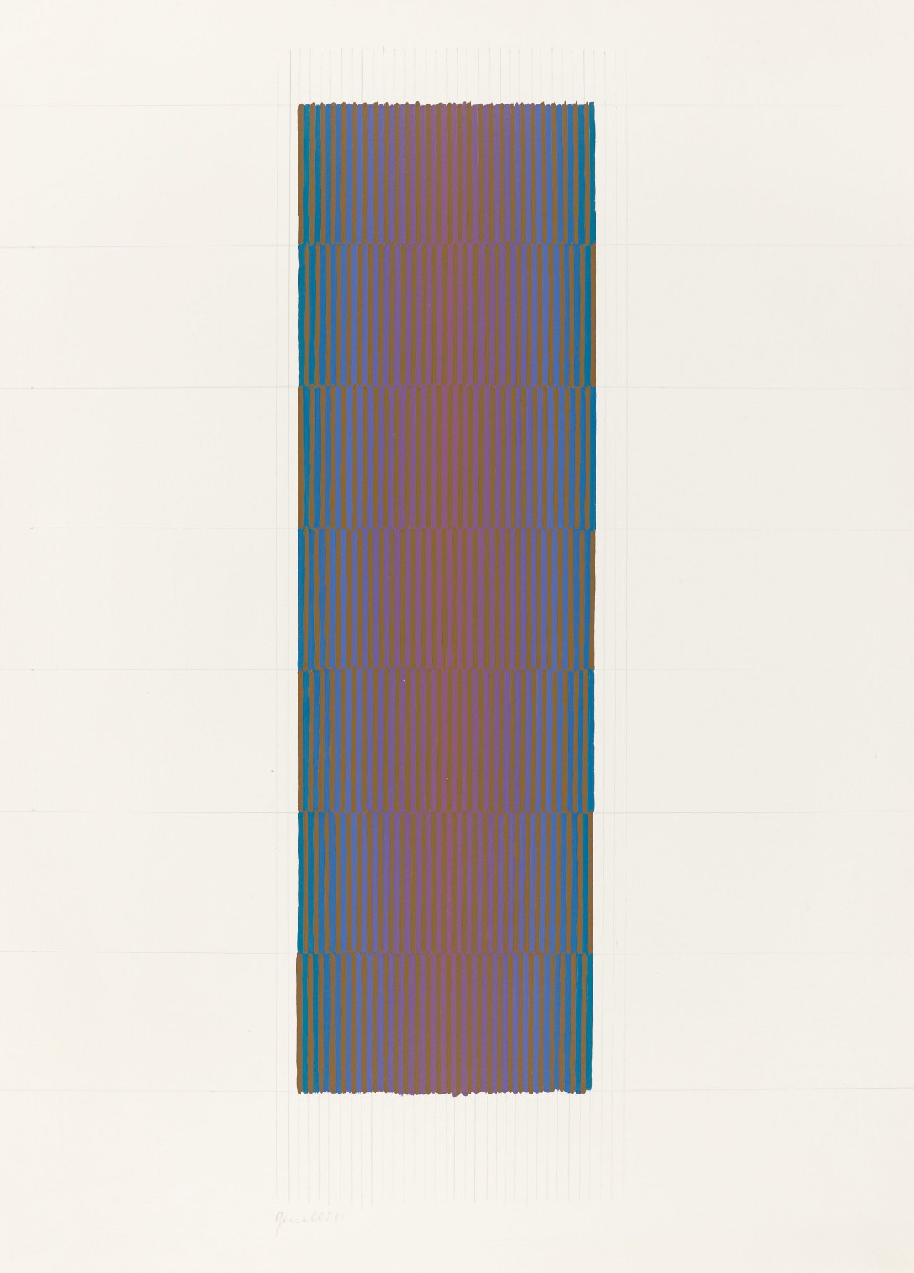 This picture shows the following artwork: Johannes Geccelli. Untitled (Streifenbild). 1981.