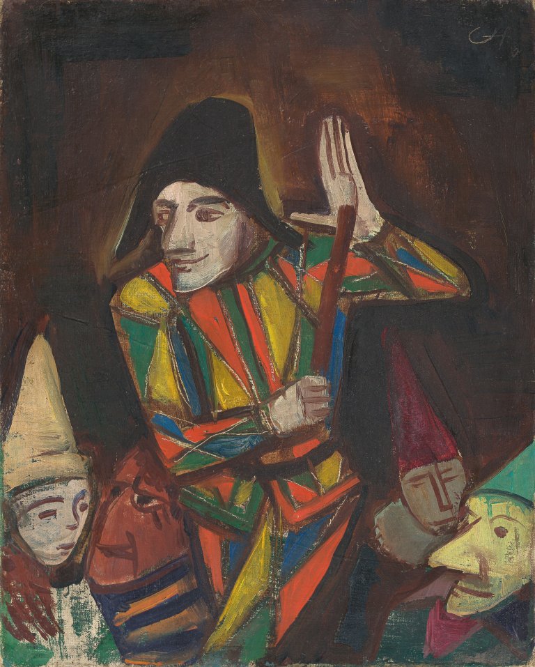 Auf diesem Bild ist das folgende Kunstwerk zu sehen: Karl Hofer. „Harlekine“. Um 1923.