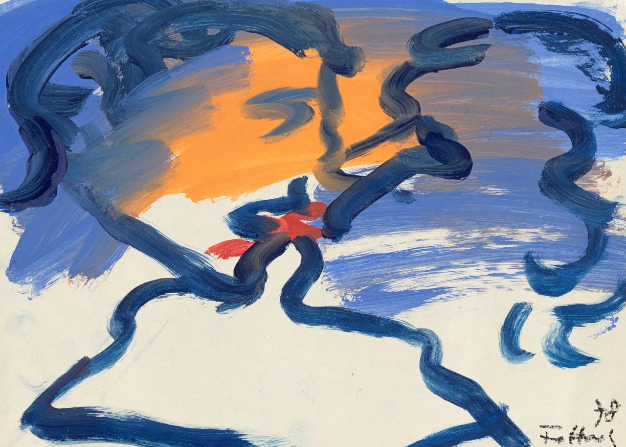 This picture shows the following artwork: Rainer Fetting. The kiss. 1978.