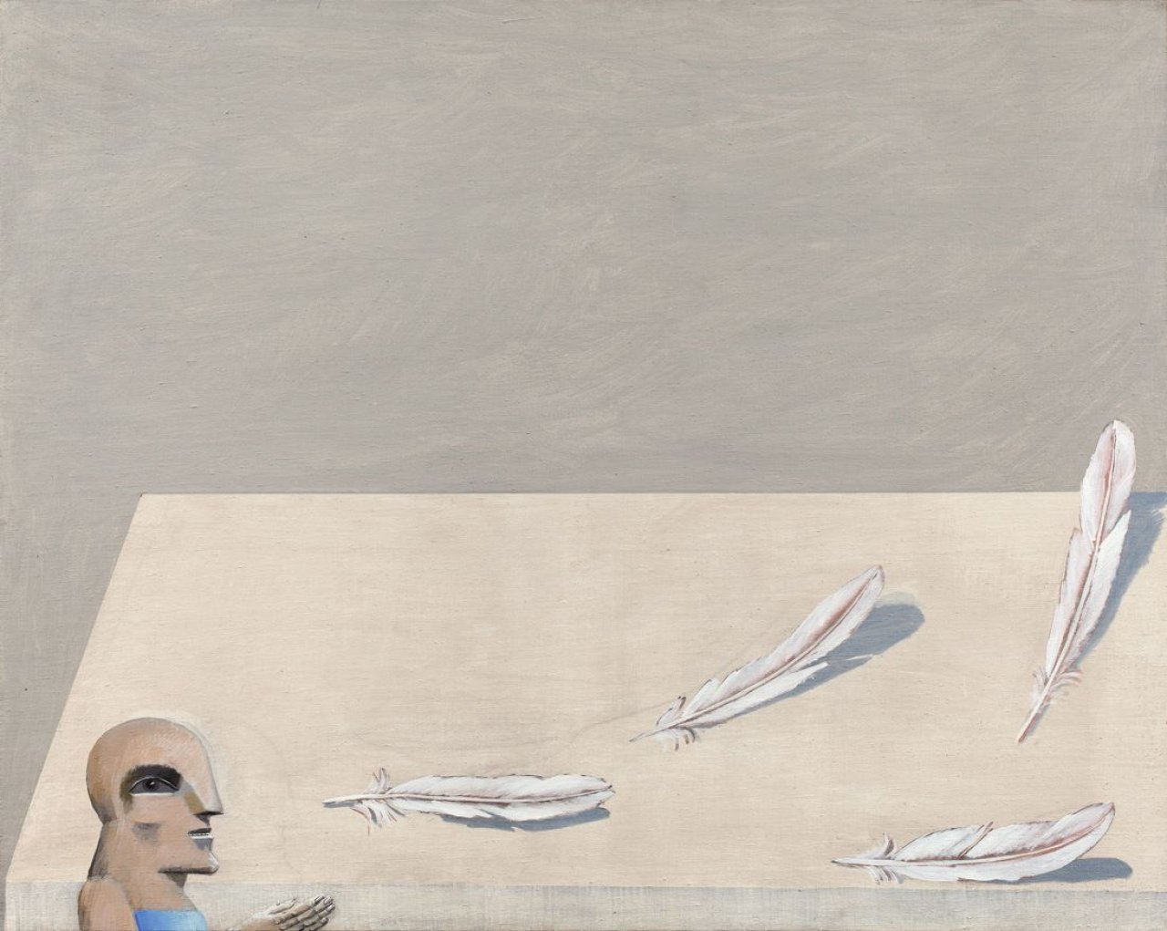 Auf diesem Bild ist das folgende Kunstwerk zu sehen: Horst Antes. „Großes Federbild“. 1975.