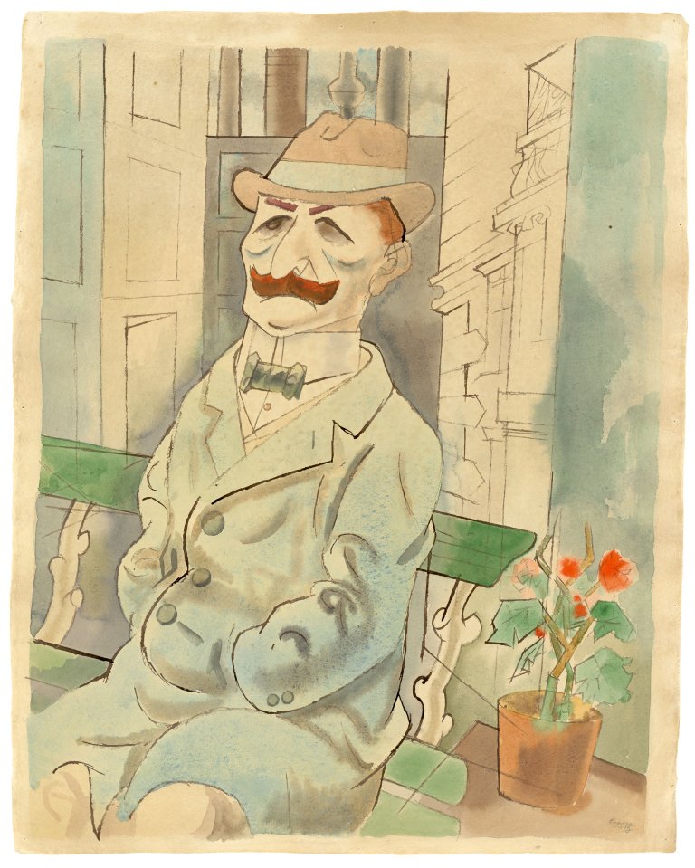 Auf diesem Bild ist das folgende Kunstwerk zu sehen: George Grosz. „Der Genesende“. 1923.