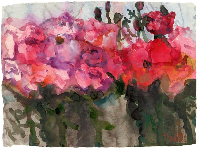 Auf diesem Bild ist das folgende Kunstwerk zu sehen: Klaus Fußmann. Rosen. 1995.