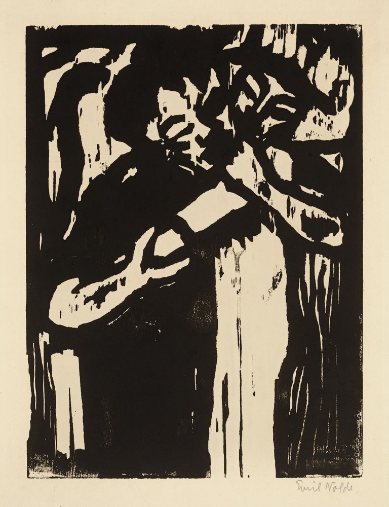 This picture shows the following artwork: Emil Nolde. „Junges Paar“. 1917.