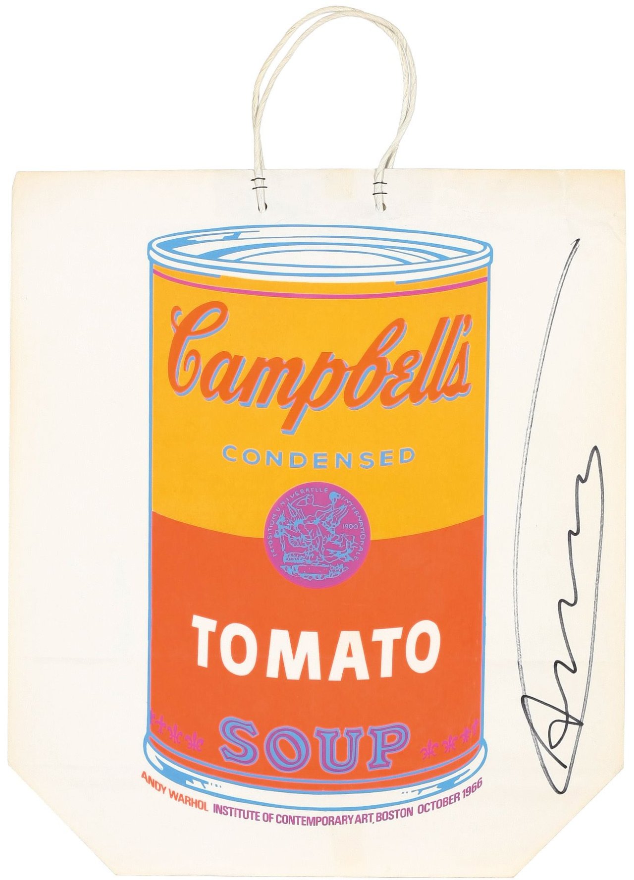 This picture shows the following artwork: Andy Warhol. „Campbell´s Soup Can (Tomato)“. 1966.
