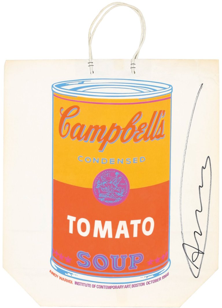 This picture shows the following artwork: Andy Warhol. „Campbell´s Soup Can (Tomato)“. 1966.