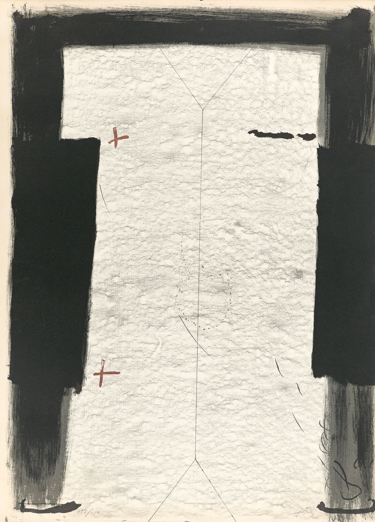 Auf diesem Bild ist das folgende Kunstwerk zu sehen: Antoni Tàpies. „Ohne Titel“. 1966.