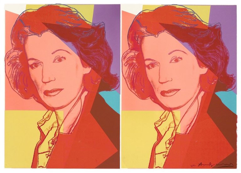 This picture shows the following artwork: Andy Warhol. „Mildred Scheel“. 1980.