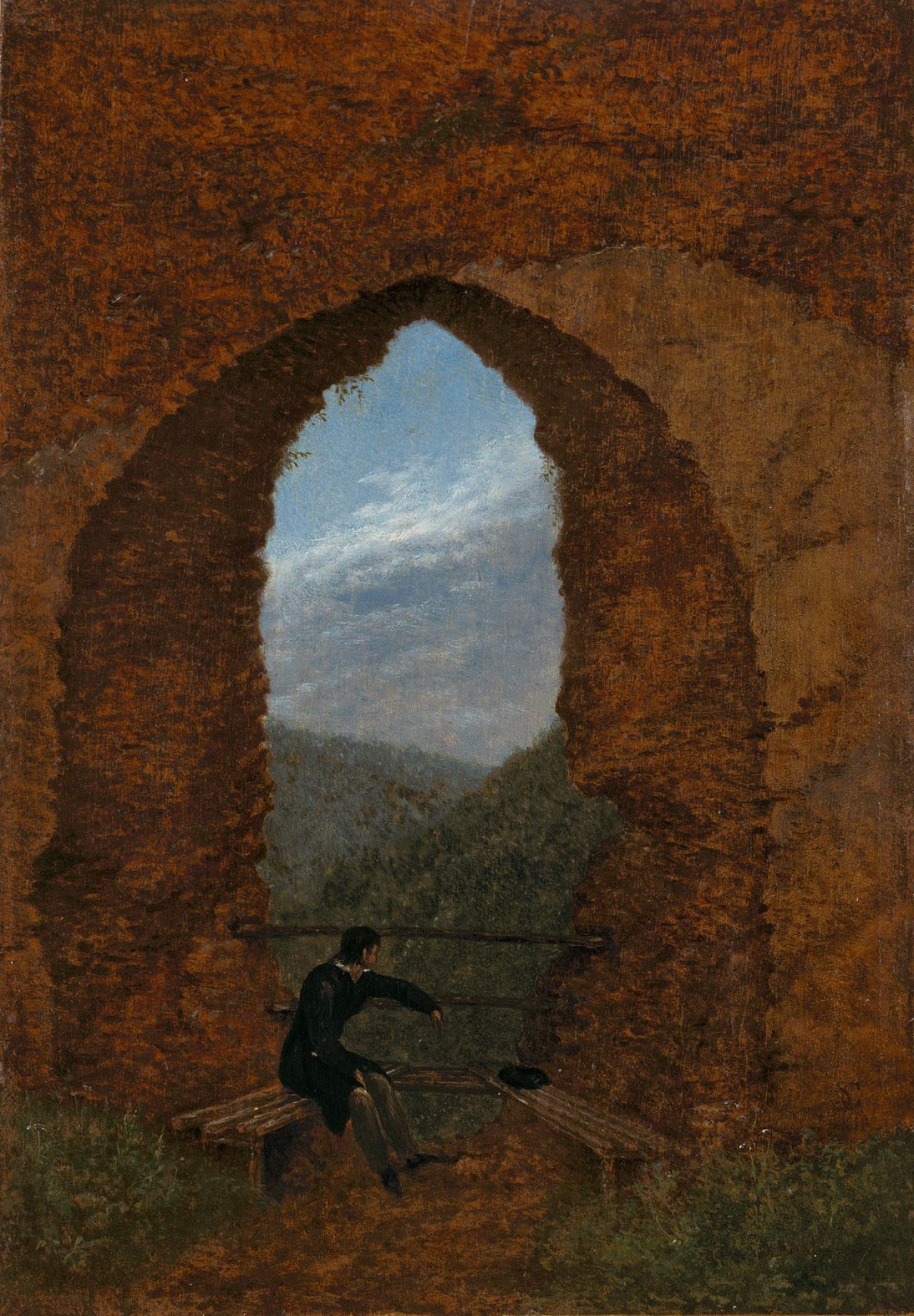 This picture shows the following artwork: Carl Gustav Carus. „Aussicht“. 1818.