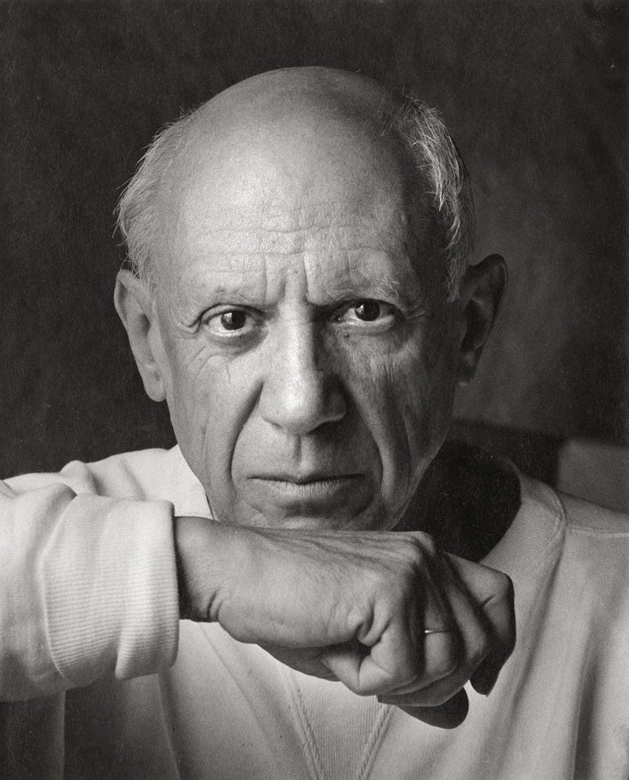 This picture shows the following artwork: Arnold Newman. Pablo Picasso, Vallauris, France. 1954.