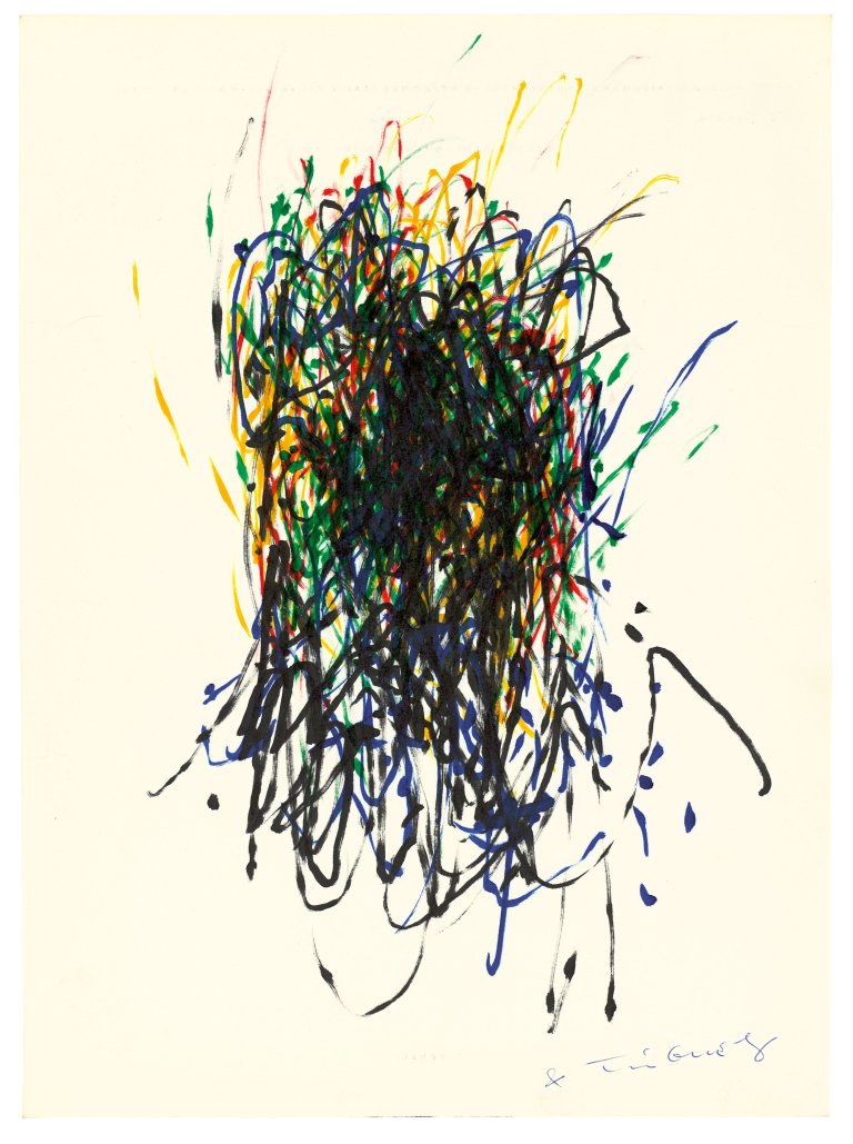 Auf diesem Bild ist das folgende Kunstwerk zu sehen: Jean Tinguely. Ohne Titel (Métamatic 7 und 9). 1960.