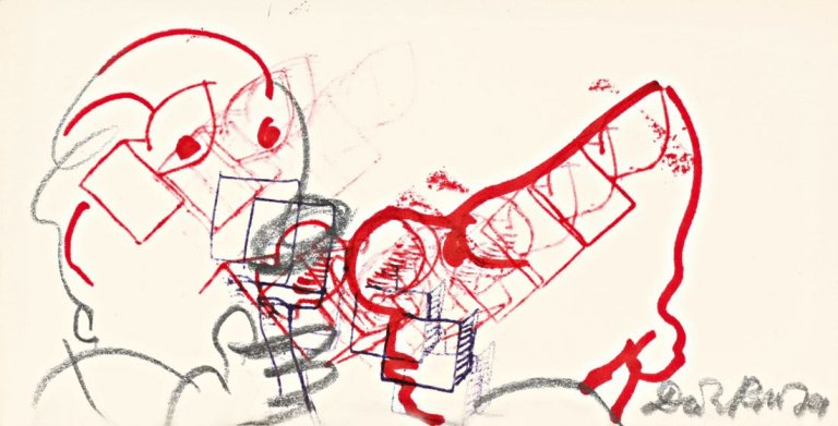 Auf diesem Bild ist das folgende Kunstwerk zu sehen: Dieter Roth. Ohne Titel (Restaurant Exil). 1979.