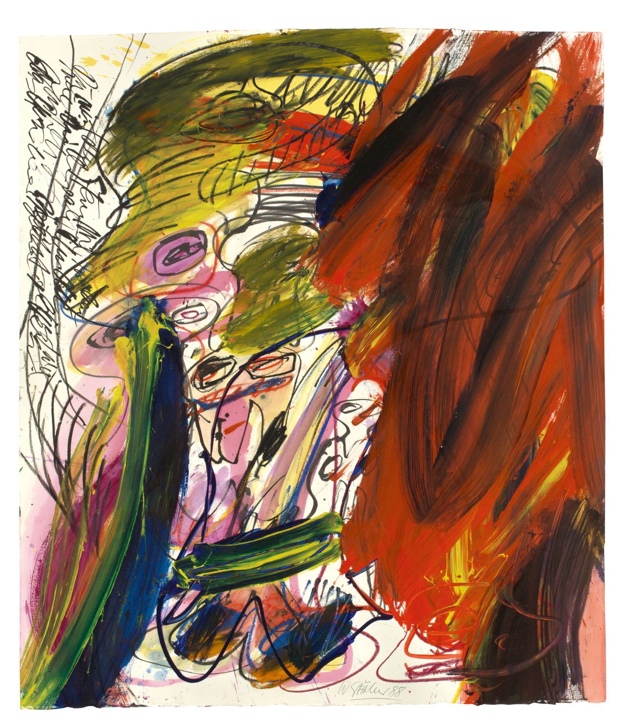 Auf diesem Bild ist das folgende Kunstwerk zu sehen: Walter Stöhrer. Ohne Titel. 1988.
