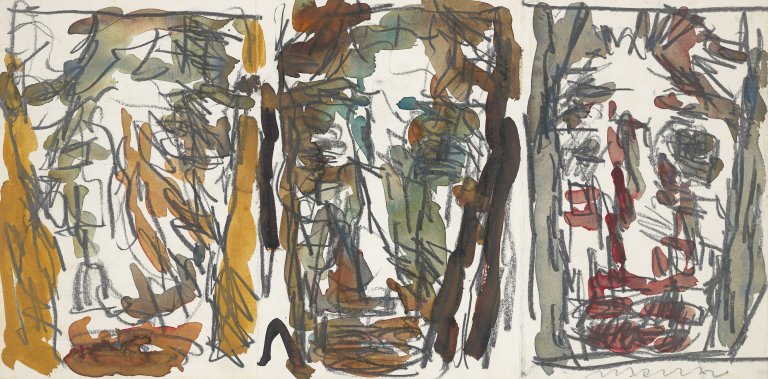 Auf diesem Bild ist das folgende Kunstwerk zu sehen:  Marwan. Drei Köpfe. 1990.