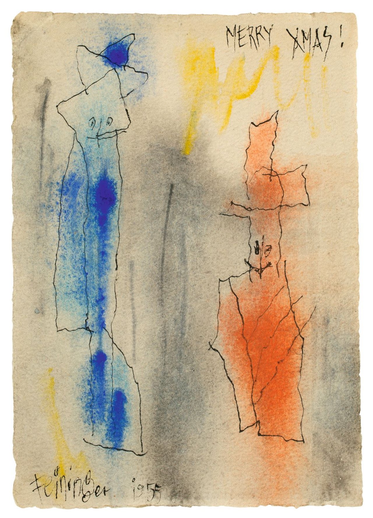 This picture shows the following artwork: Lyonel Feininger. Ghosties. 1955.